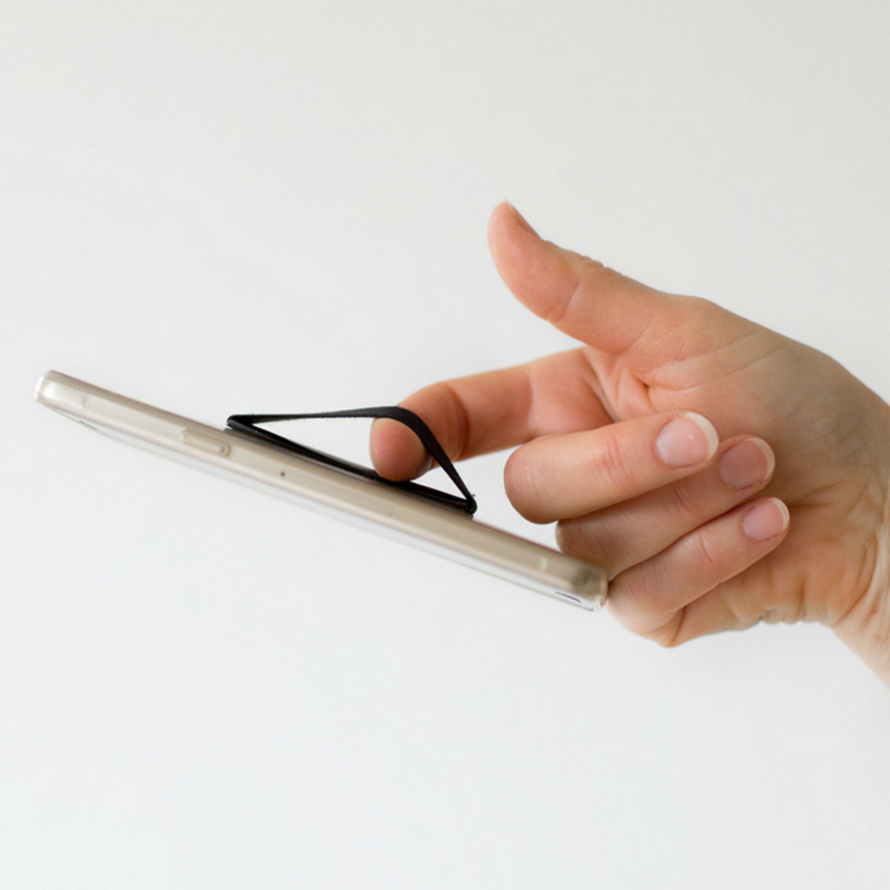 Happy Strappy Smartphone Fingerhalter ganz silber