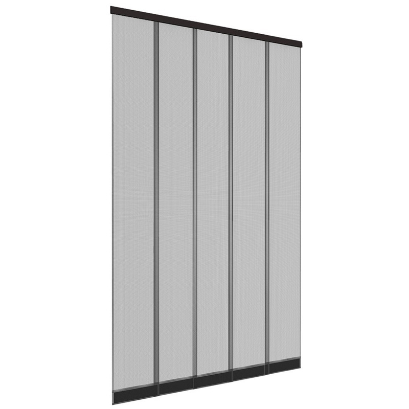 easy life Insektenschutz Tür Vorhang 125 x 240 cm Anthrazit Lamellenvorhang mit PVC Klemmleiste