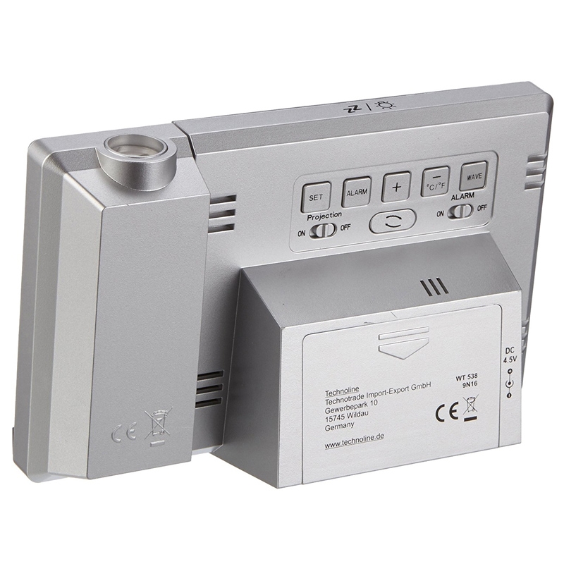 Technoline WT 538 Funk-Projektionswecker mit Touchsensor