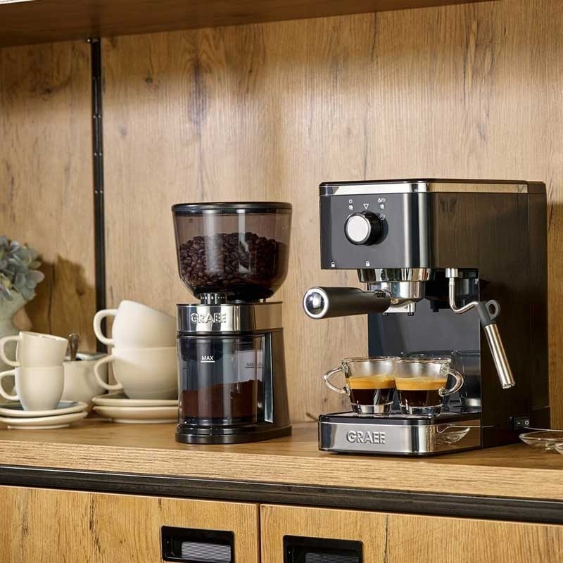 Graef ES 402 Salita + CM 202 Siebträgermaschine + Kaffeemühle schwarz