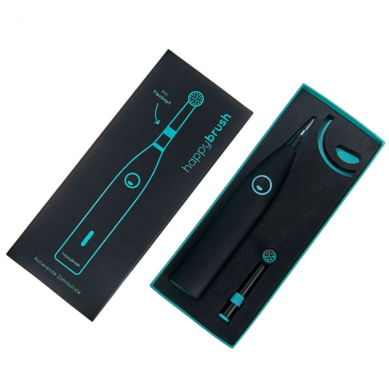 happybrush Rotierende Zahnbürste Starter Kit schwarz