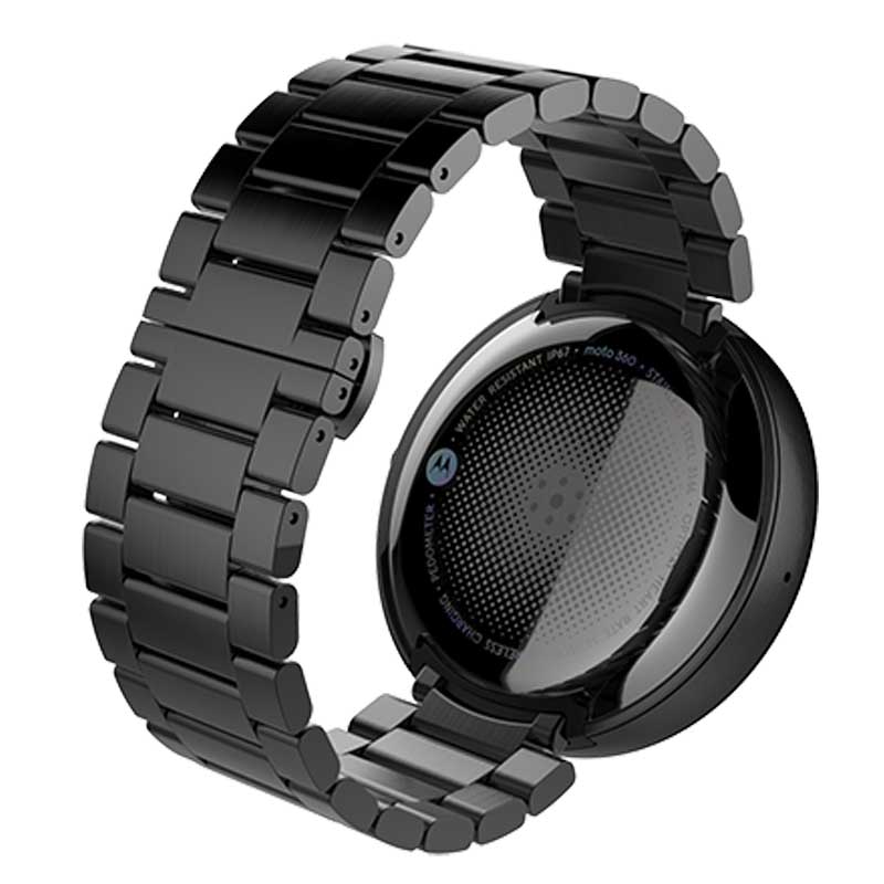 Motorola Moto 360 Smart Watch mit Metallband schwarz