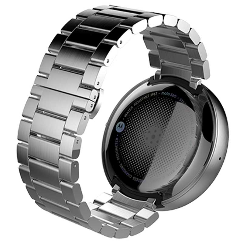 Motorola Moto 360 Smart Watch mit Metallband silber