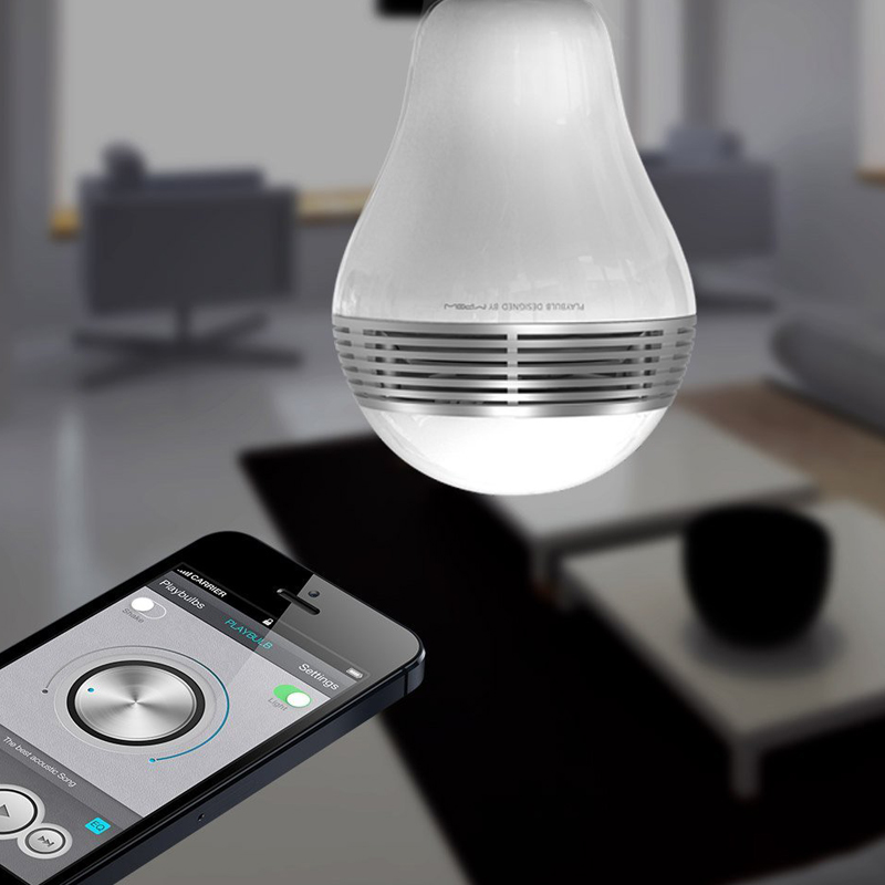 MiPow LED-Lampe mit Lautsprecher Playbulb warm-weiß silber