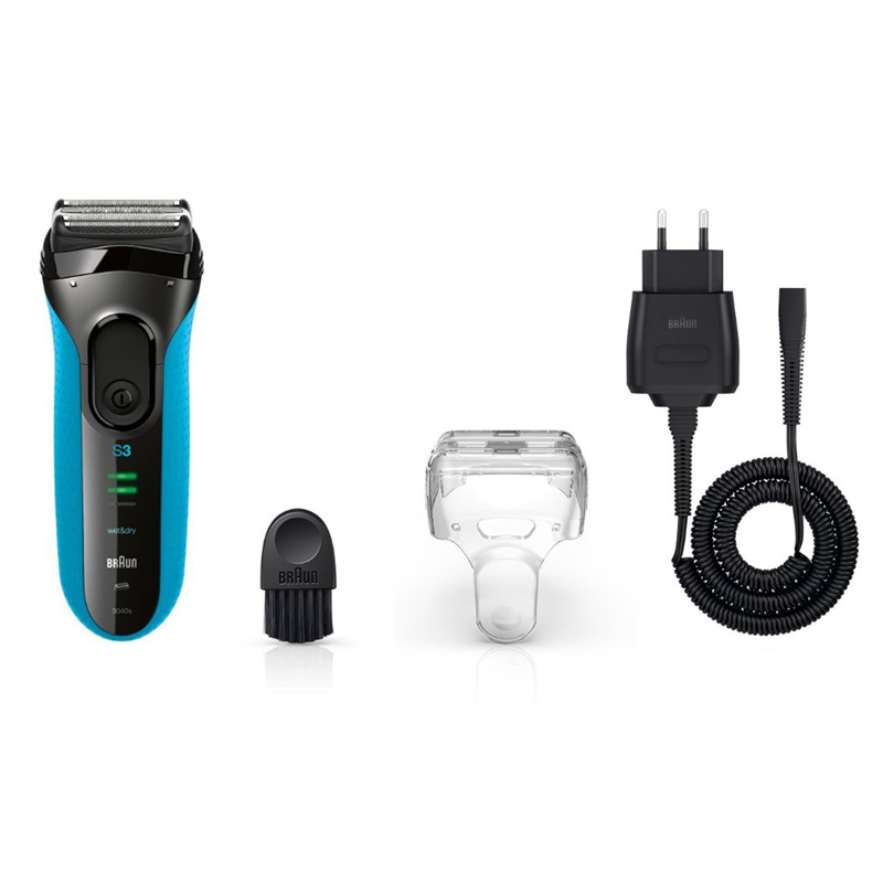 Braun Series 3 3040s Wet & Dry Rasierer schwarz-blau