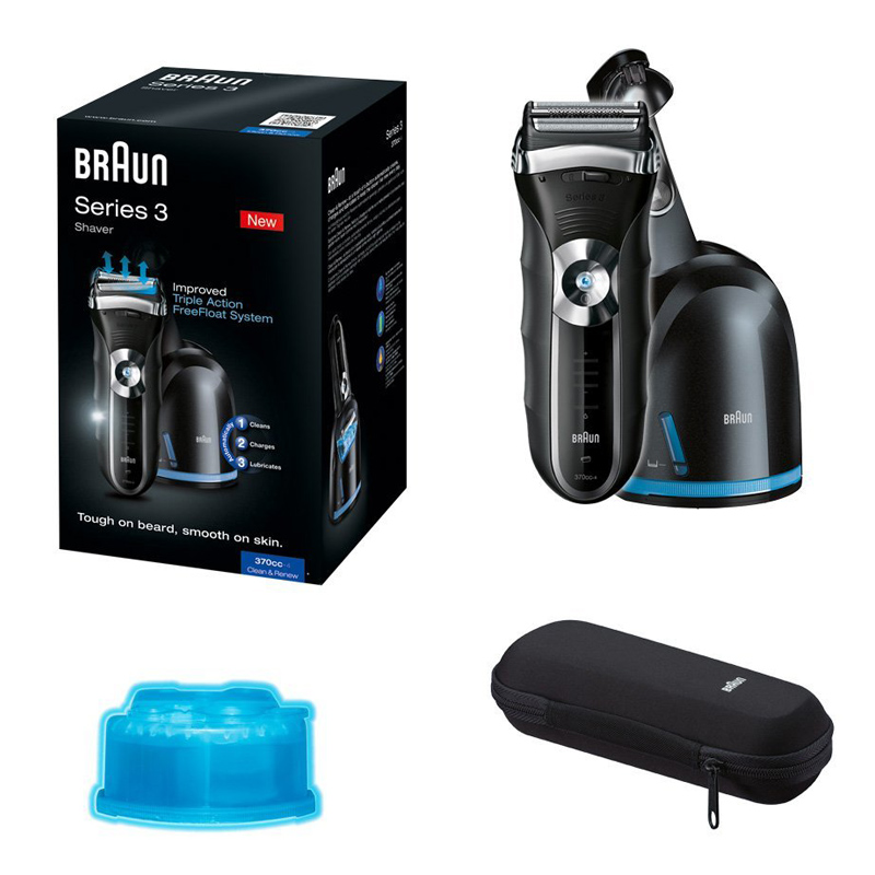 Braun Series 3 370cc-4 Rasierer mit Reinigungsstation schwarz