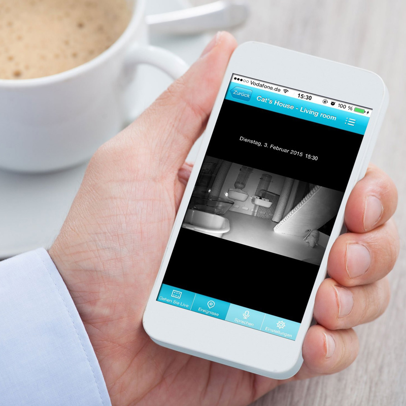 SpotCam HD Indoor 720P IP Kamera weiß