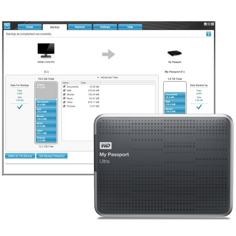 Western Digital My Passport Ultra 1TB USB 3.0 externe Festplatte titanium