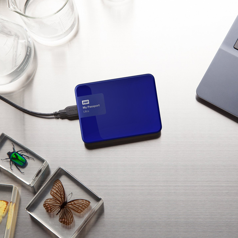Western Digital My Passport Ultra 3TB USB 3.0 externe Festplatte königsblau