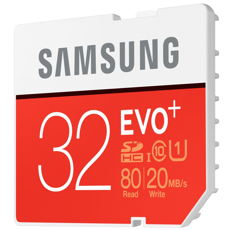 Samsung EVO+ 32GB SDHC Card 80MB/s