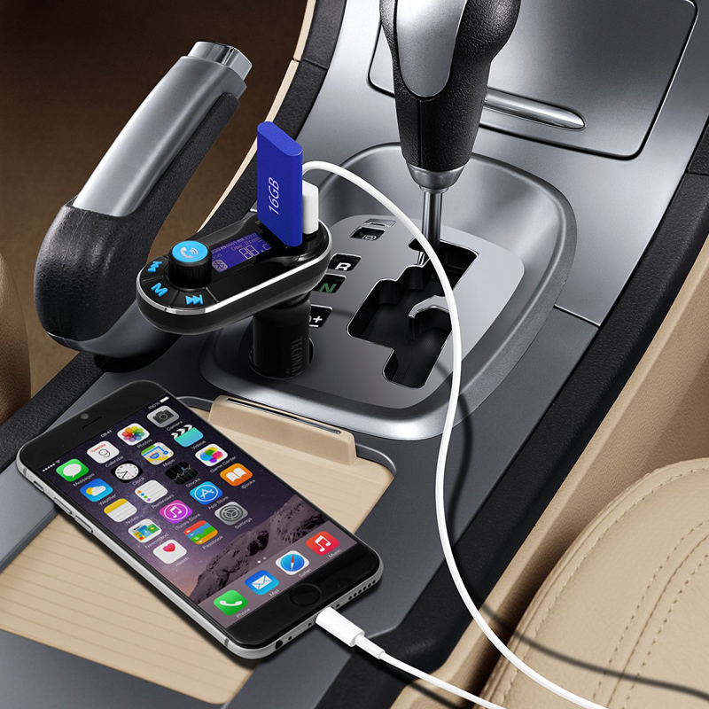 Technaxx FMT 600 BT FM-Transmitter mit Freisprecheinrichtung schwarz