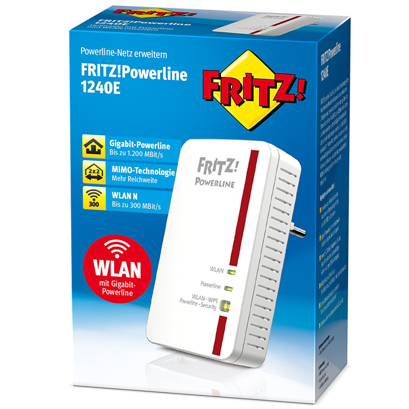 AVM FRITZ!Powerline 1240E Einzeladapter