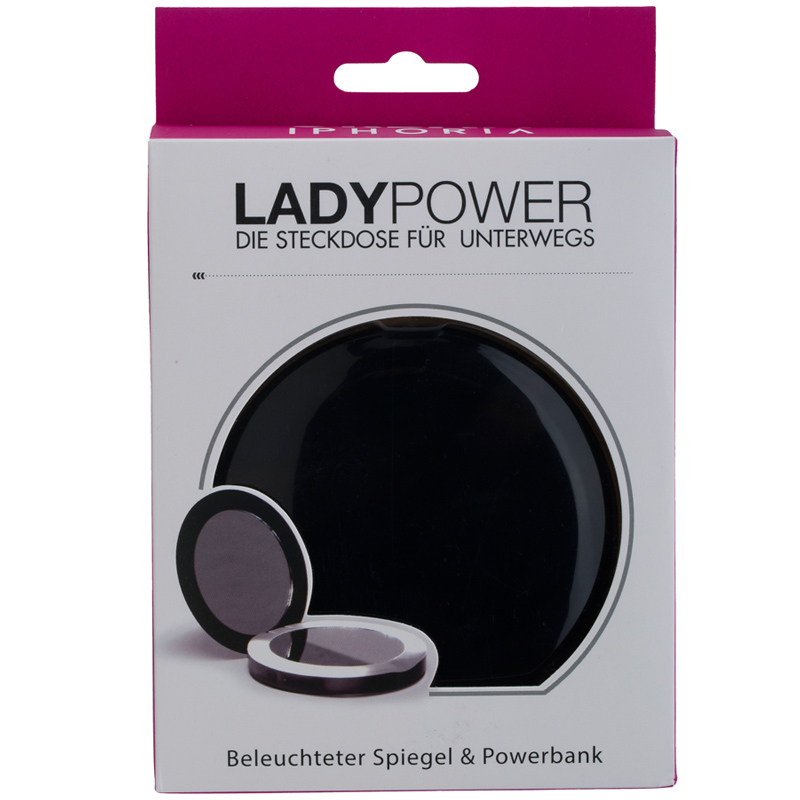 Peter Jäckel Powerbank ULTRA THIN LED 3000mAh Schwarz