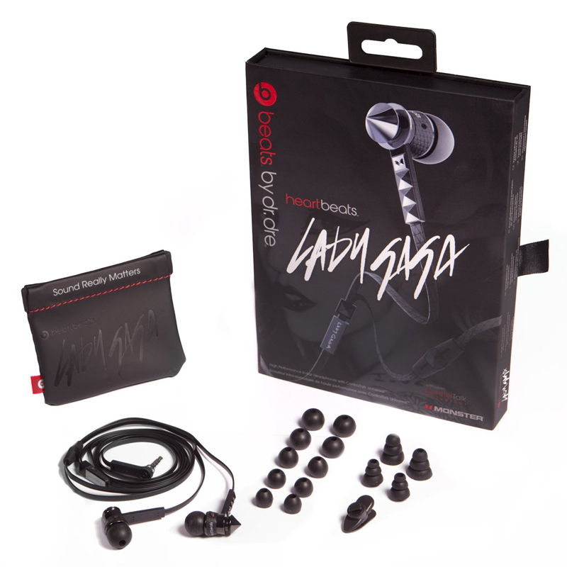 Beats Dr. Dre Monster Heartbeats by Lady Gaga black