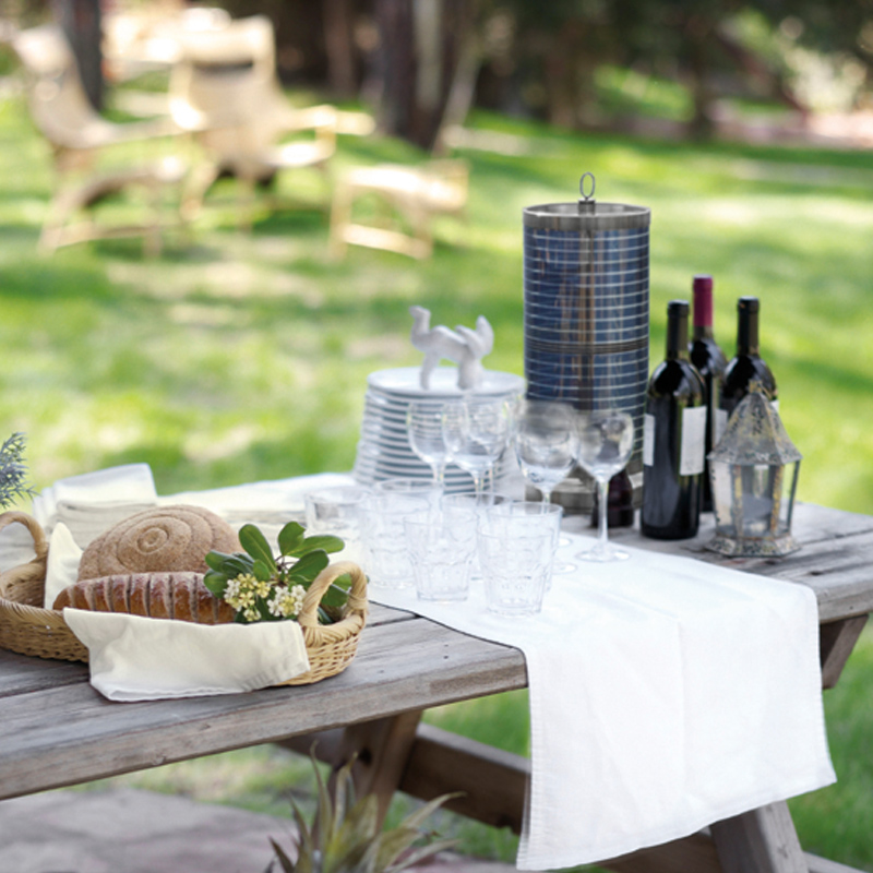 STOOL +SOL Tischleuchte hoch, Edelstahl