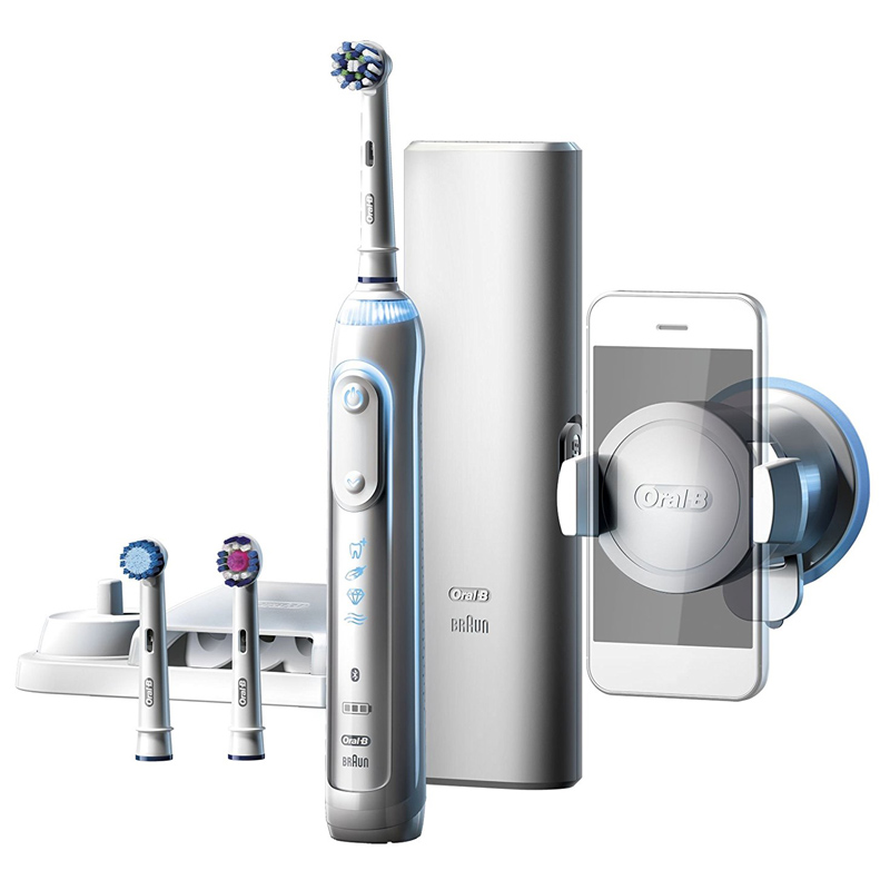 Oral-B Genius 8200 Elektrische Zahnbürste mit Smartphone-Halter