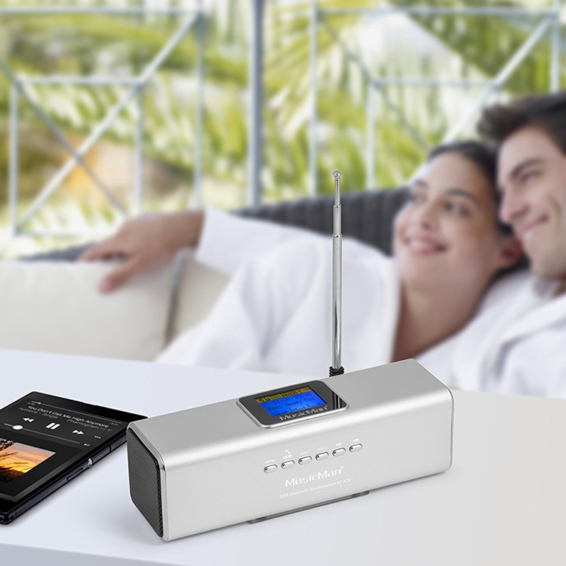 MusicMan BT-X29 DAB Bluetooth Soundstation silber