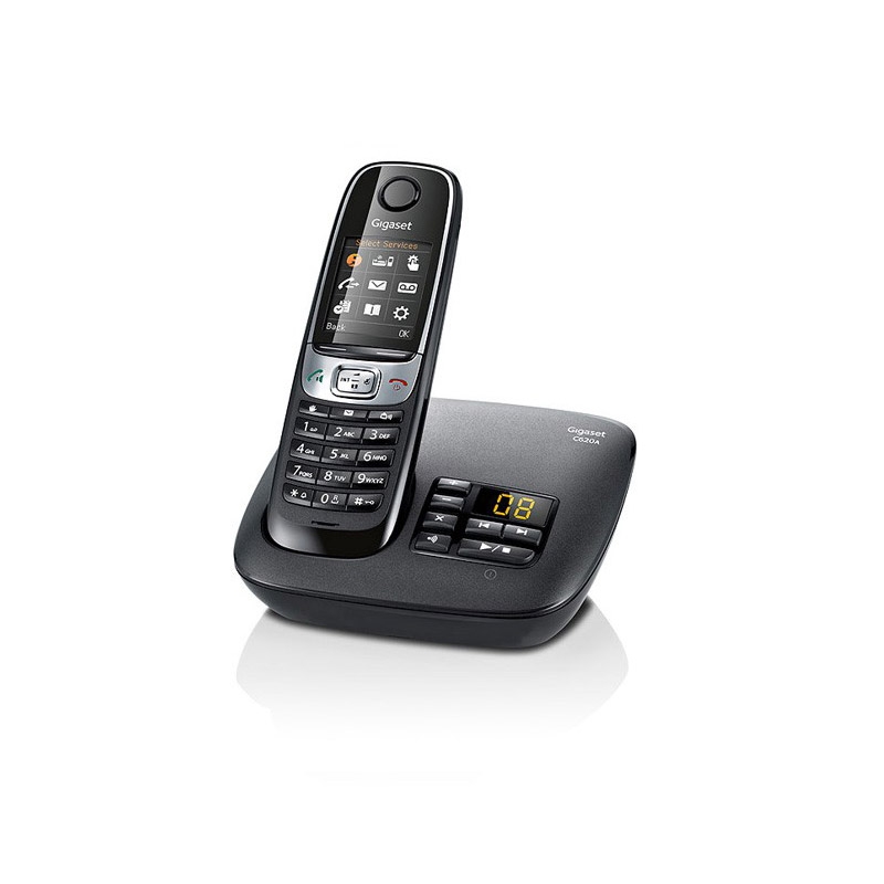 Gigaset C620A Duo Schnurlostelefon mit AB schwarz