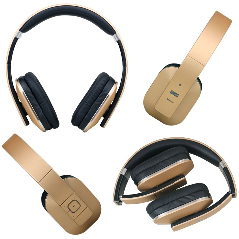 August EP650G Bluetooth NFC Kopfhörer gold