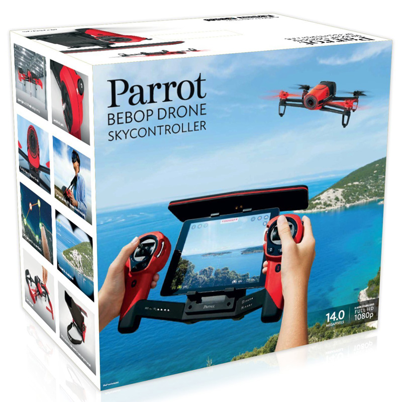Parrot Bebop Drone + Skycontroller Rot