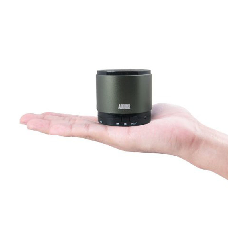 August MS425G tragbarer Bluetooth Lautsprecher mit Mikrofon grün