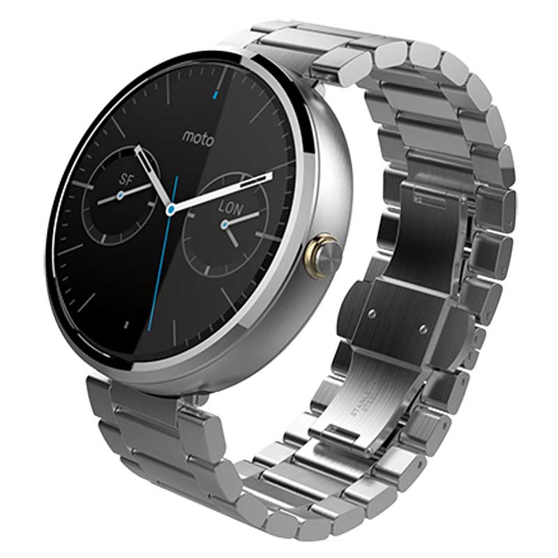 Motorola Moto 360 Smart Watch mit Metallband silber Ausstellungsgerät