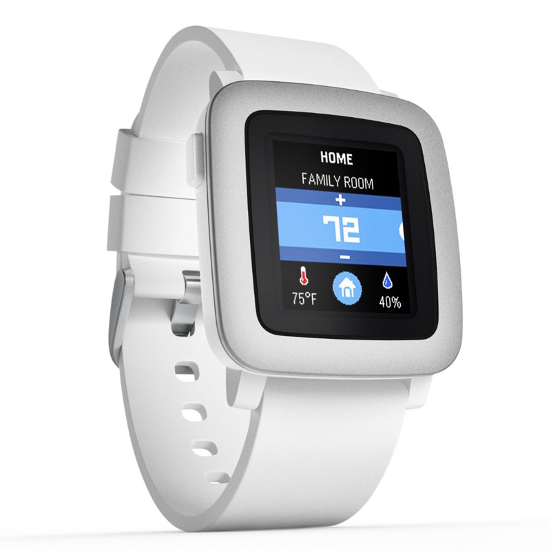 Pebble Time Smartwatch weiß