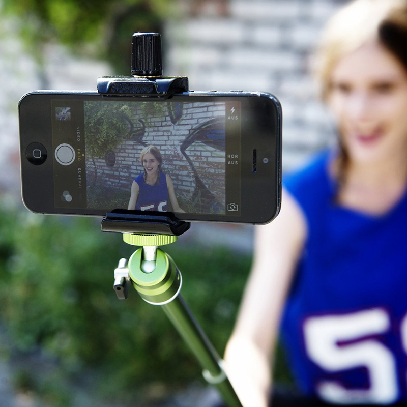 Rollei Selfie Stick Arm Extension mit Bluetooth Auslöser blau