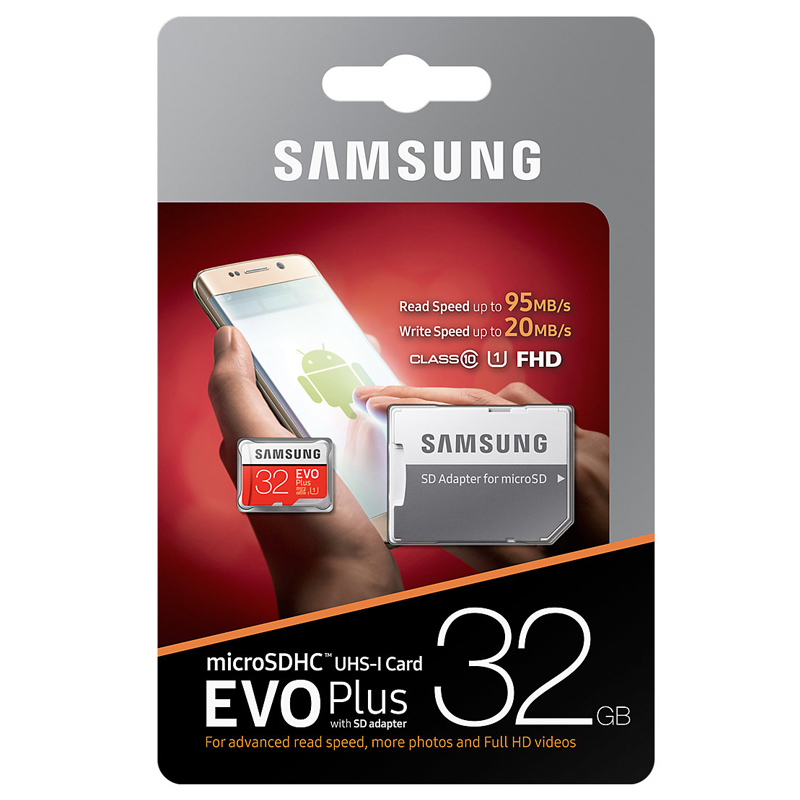 Samsung EVO+ 32GB microSDHC Card 2017 mit Adapter