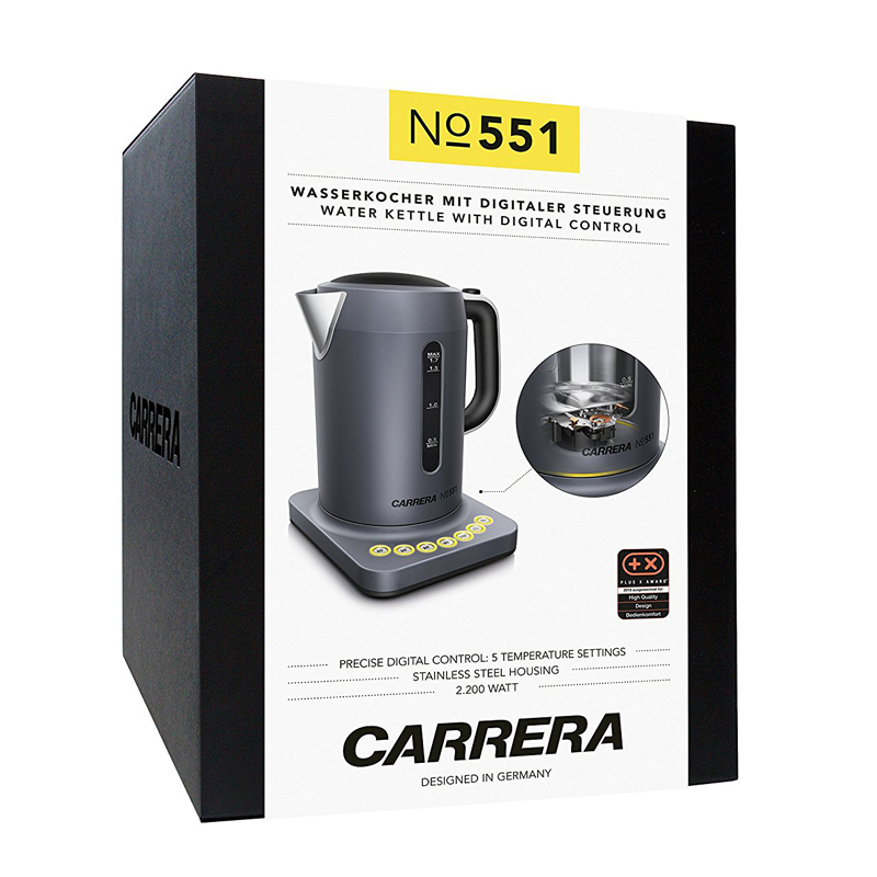 Carrera 551 Wasserkocher mit digitaler Steuerung