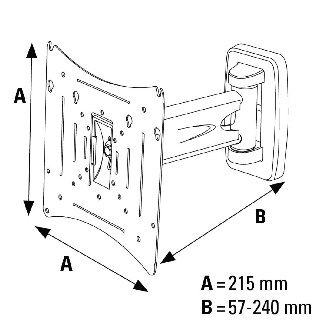 Hama TV-Wandhalterung FULLMOTION Größe M