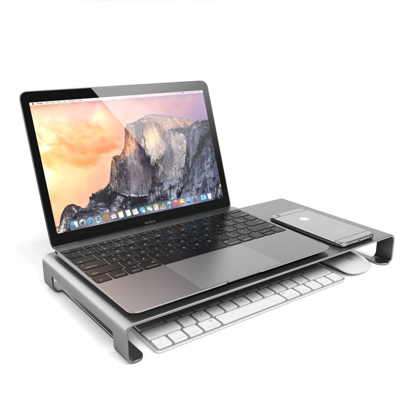 Satechi Slim Aluminum Monitor Stand Space Gray