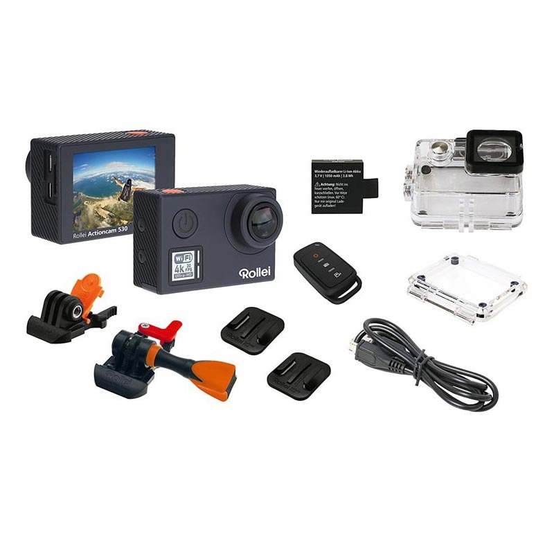 Rollei Actioncam 530 WiFi Action Cam mit 4k Video Auflösung schwarz (2.Wahl)