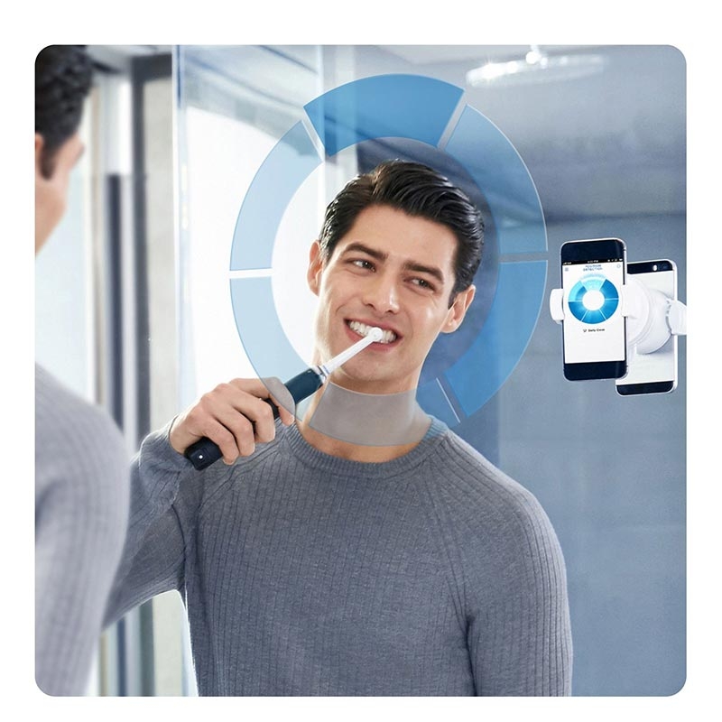 Braun Oral-B Genius 9000 + 2. Handstück mit Bluetooth-Verbindung rosegold/schwarz Ausstellungsgerät