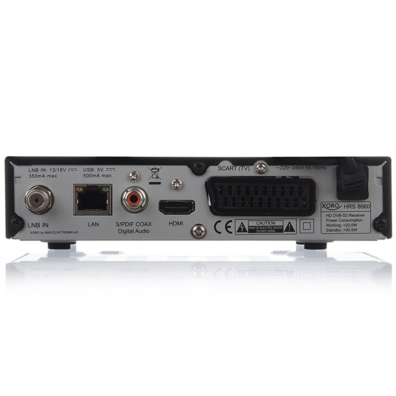 Xoro HRS 8660 digitaler Satelliten-Receiver mit LAN Anschluss schwarz