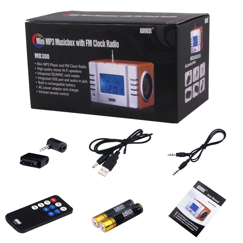 August MB 300 Radiowecker-MP3 Player / Stereoanlage