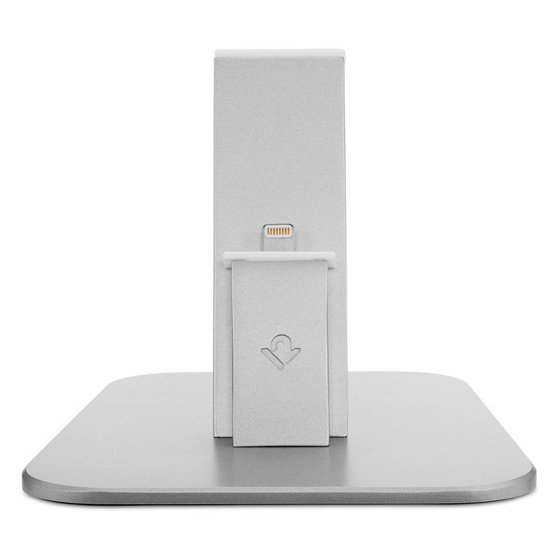 Twelve South HiRise Deluxe Desktop Stand inkl. Lighting-Kabel und Micro-USB-Kabel für iPhone silber
