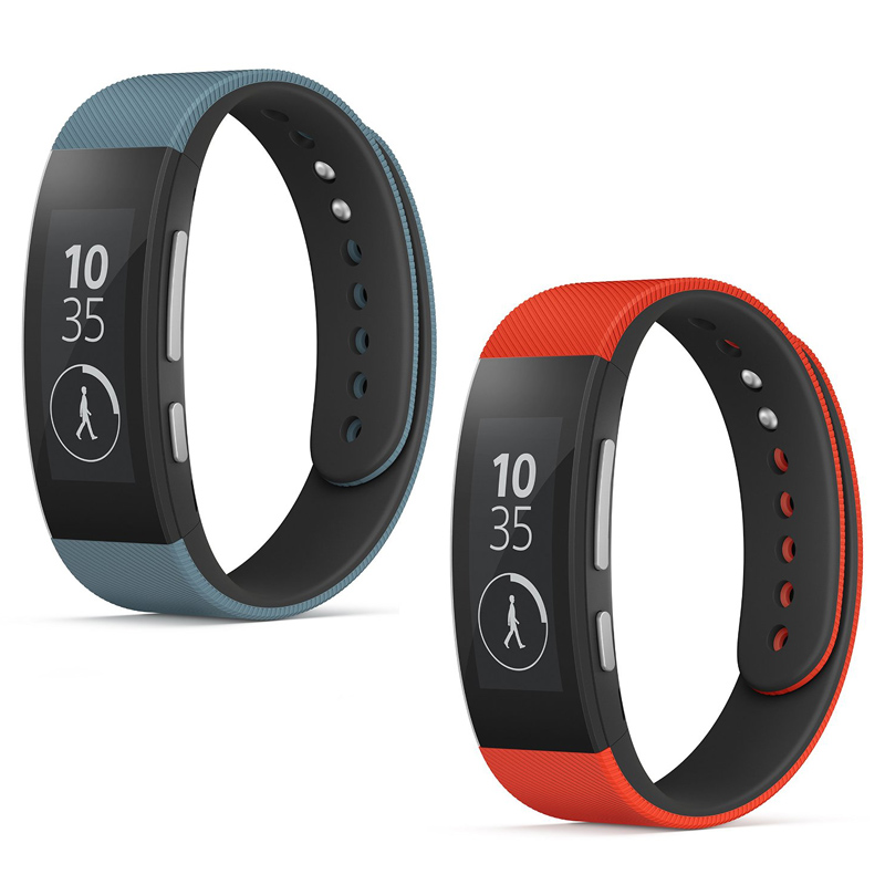 Sony Mobile Armband Wechselband für Sony SmartBand Talk in Größe L - Rot/Blau