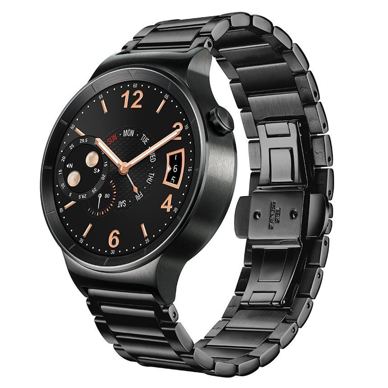 Huawei Watch Active mit Gliederarmband schwarz