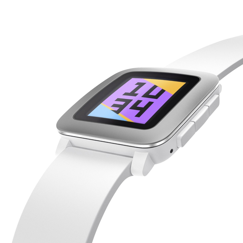 Pebble Time Smartwatch weiß