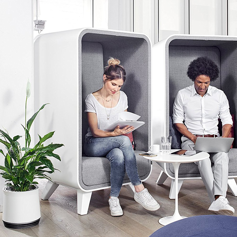 AIRY Pot Blumentopf Luftreinigungssystem in steingrau (Snow White - weiß)