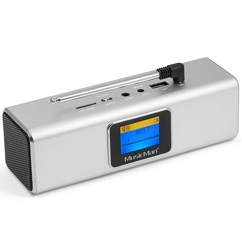 MusicMan BT-X29 DAB Bluetooth Soundstation silber