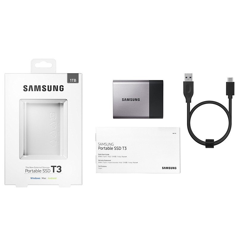 SAMSUNG Portable T3 SSD 1TB USB 3.1 Gen.1 Type C