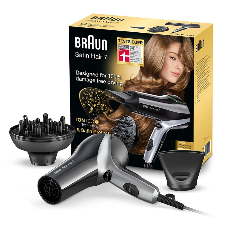 Braun Satin Hair 7 Haartrockner HD 730 mit IonTec, Stylingdüse und Diffusor