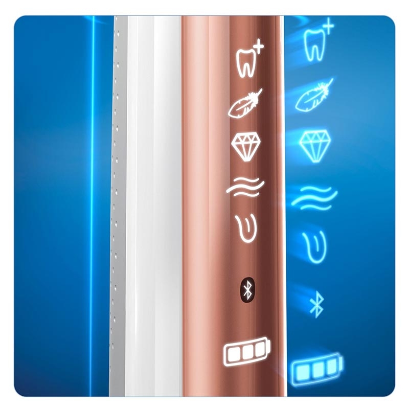 Braun Oral-B Genius 9000 + 2. Handstück mit Bluetooth-Verbindung rosegold/schwarz Ausstellungsgerät