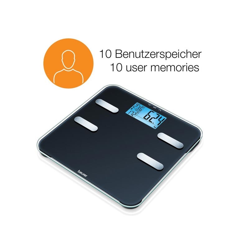 Beurer BF 185 Diagnosewaage mit extra großer LCD-Anzeige