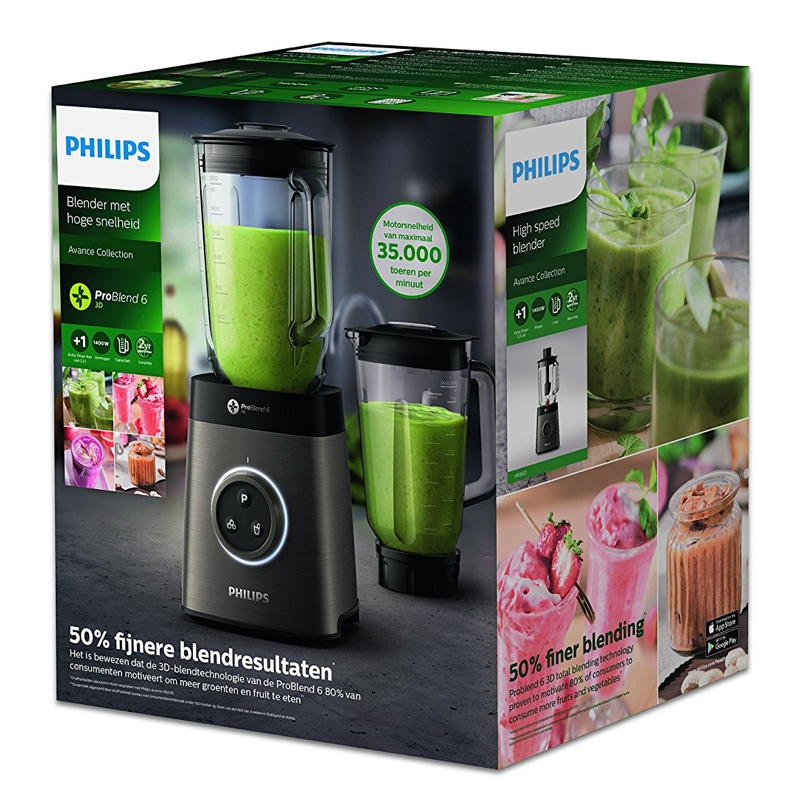 Philips HR3657/90 Hochleistungsmixer/Premium Smoothie-Maker