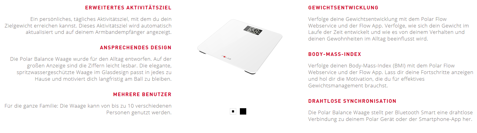 Polar Balance Fitnesswaage weiß