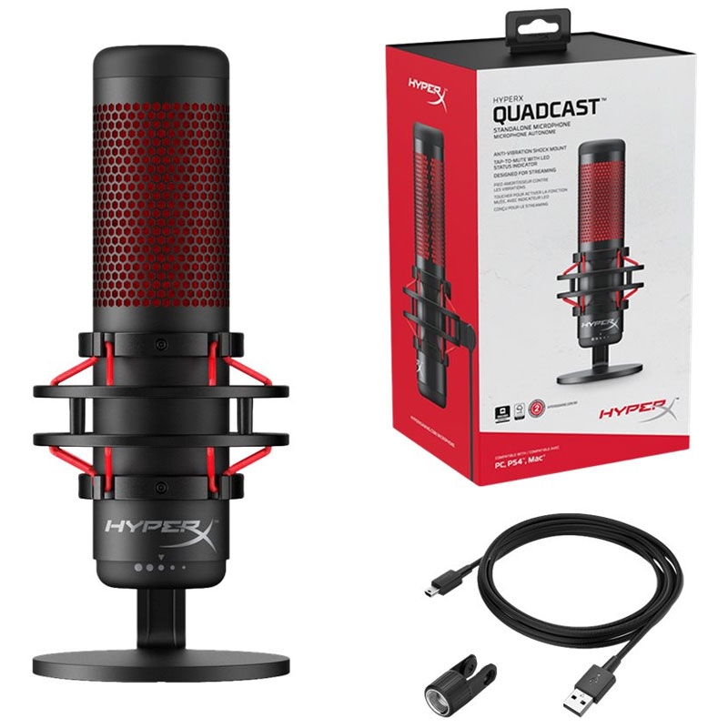 Kingston HyperX HX-MICQC-BK QuadCast Standalone Mikrofon