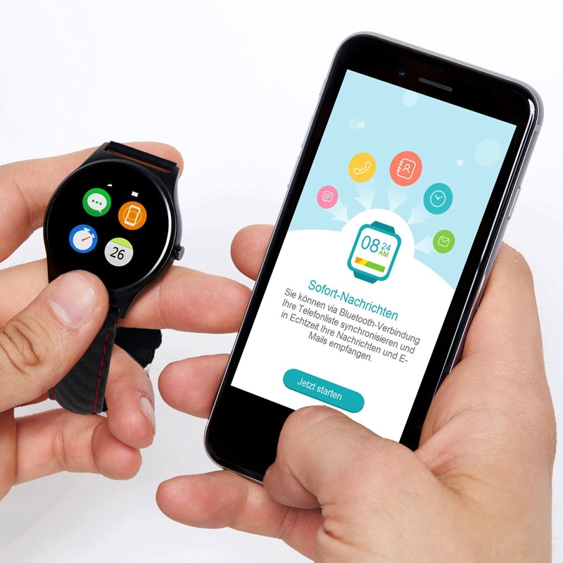 Xlyne X-WATCH QIN XW PRIME II Carbon red black Smartwatch